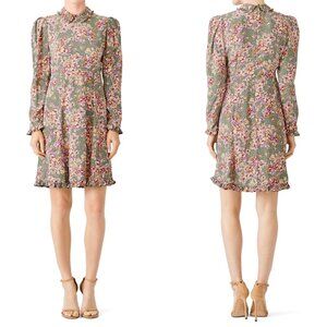 ByTimo Floral Polka Dot Bouquet Collared Dress